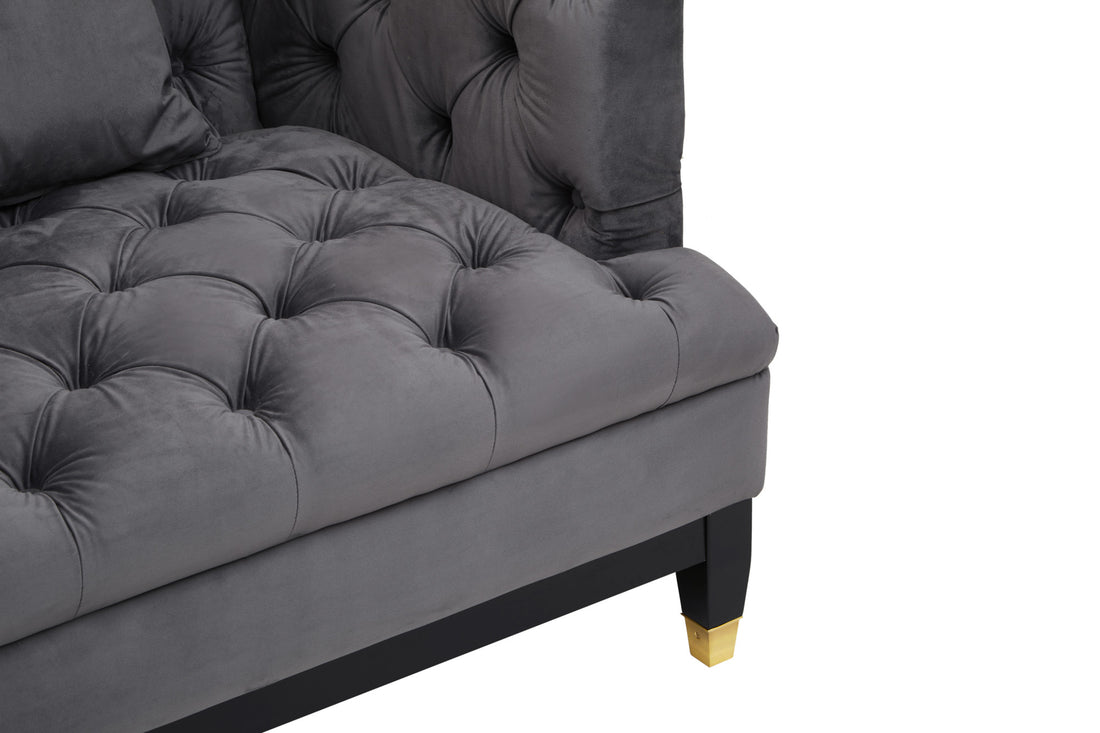 Two Seat Sofa Supremacy Fabric Grey