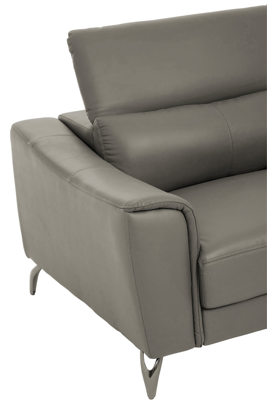 Three Seat Sofa Eminence Leather Grey