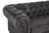 3 Seat Sofa Victorious Dark Grey Leather Sofa Walnut Legs