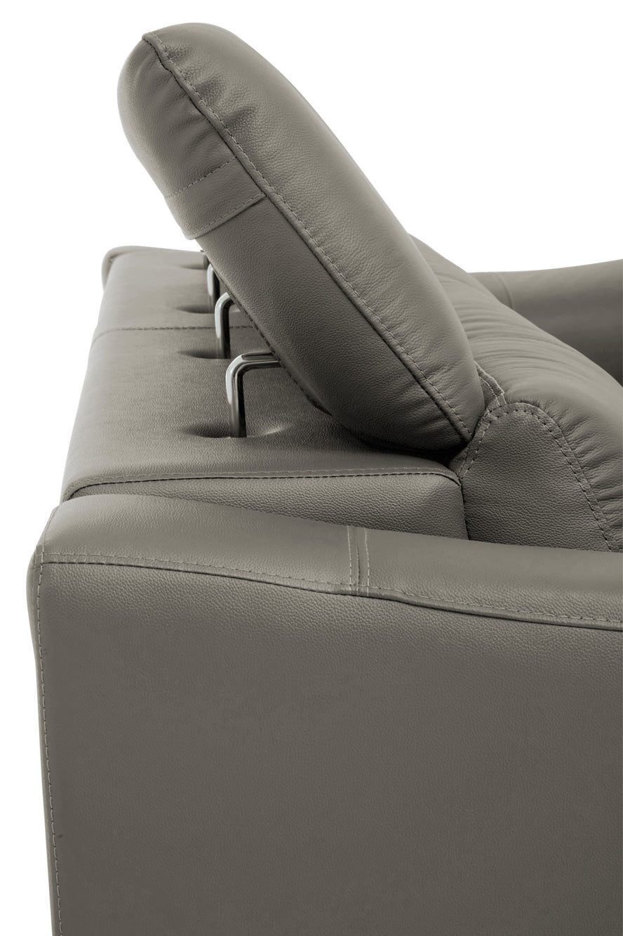 Three Seat Sofa Eminence Leather Grey