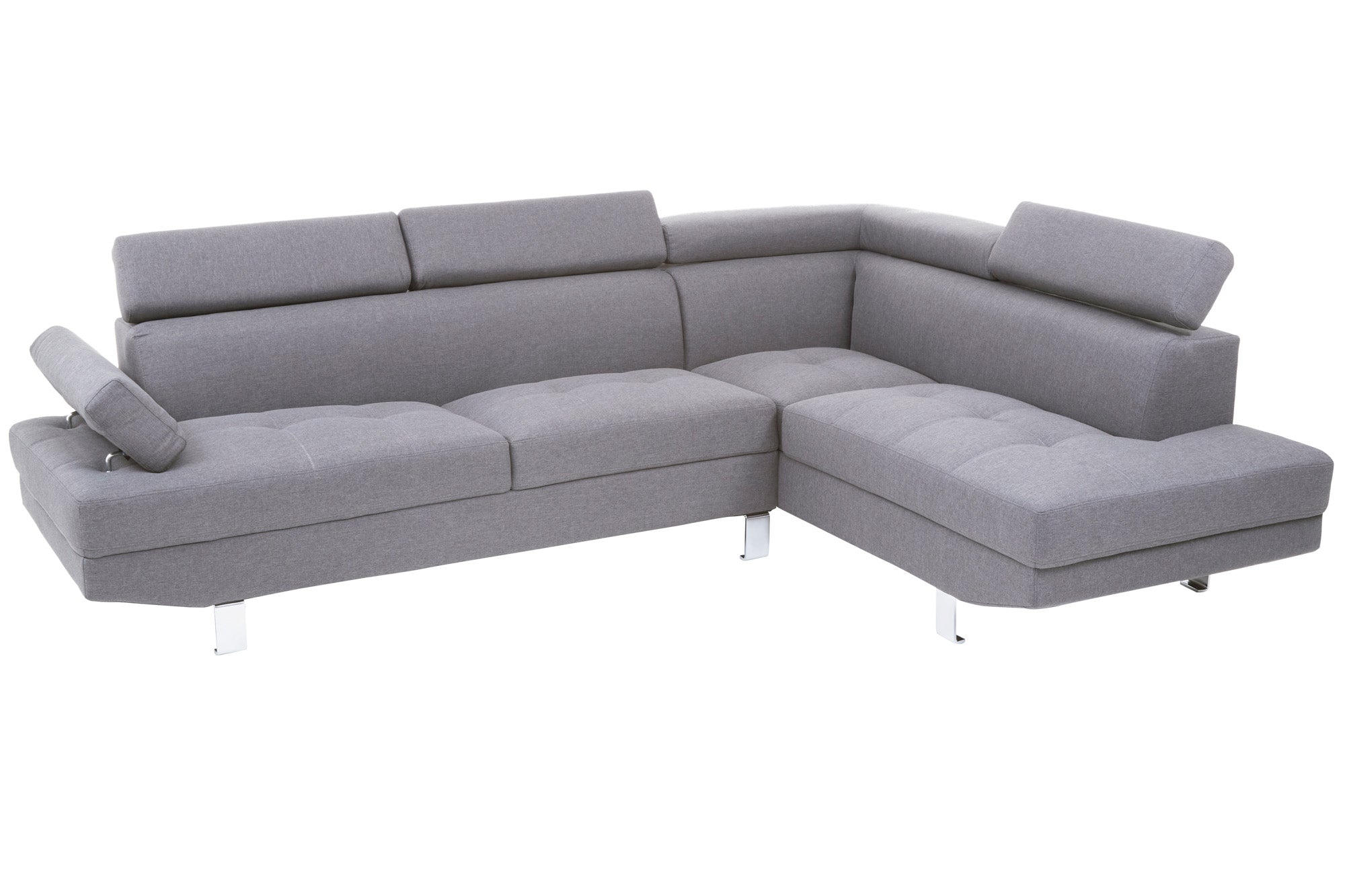 Corner Sofa Palatial 264cm Grey Linen
