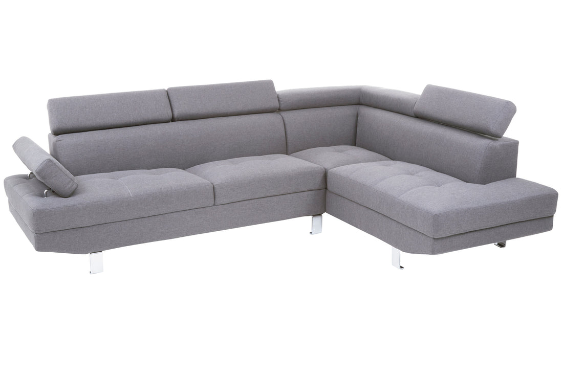 Corner Sofa Palatial 264cm Grey Linen