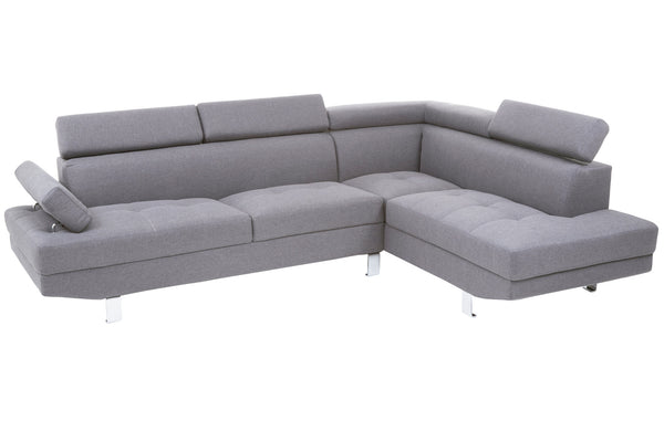 Corner Sofa Palatial 264cm Grey Linen