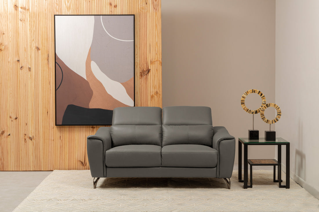 Two Seat Sofa Eminence Leather Grey
