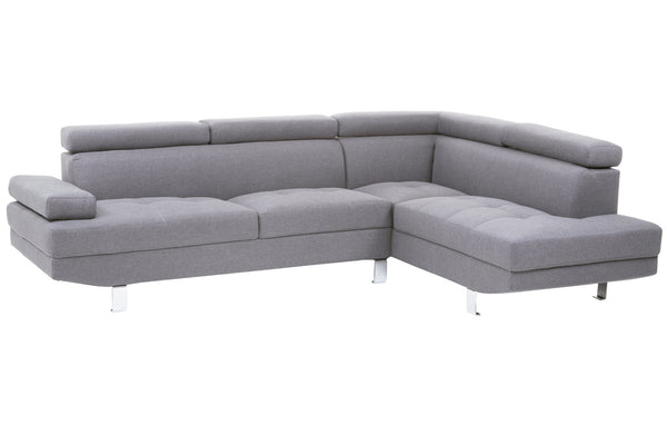 Corner Sofa Palatial 264cm Grey Linen