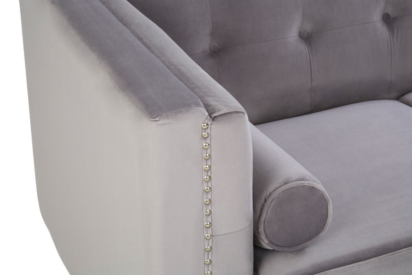 2 Seat Sofa Opulence Grey Velvet