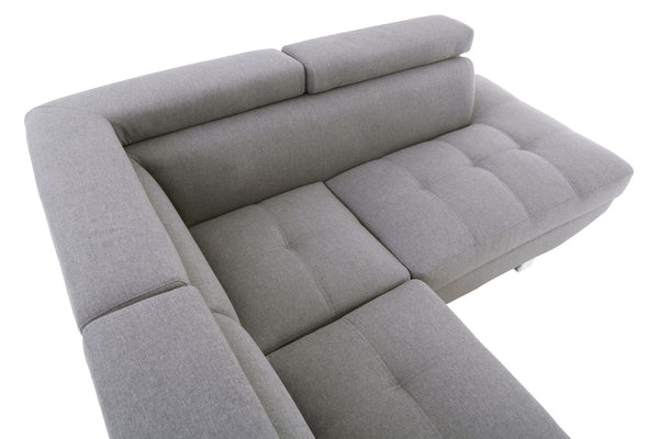 Corner Sofa Palatial 264cm Grey Linen