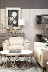 3 Seat Sofa Eminence Leather Ivory