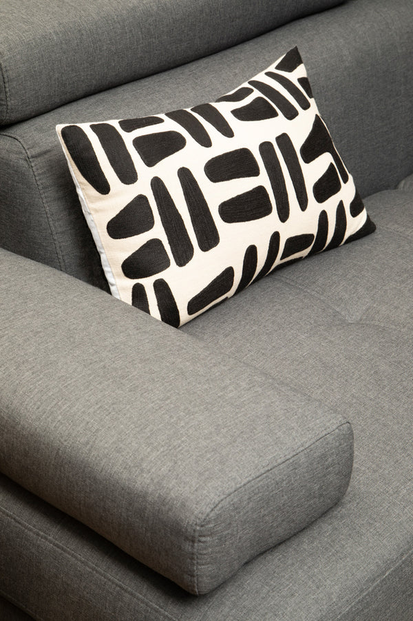 Corner Sofa Palatial 264cm Grey Linen