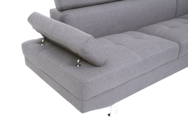 Corner Sofa Palatial 264cm Grey Linen
