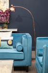 2 Seat Sofa Opulence Blue Velvet