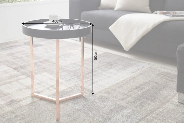 Round Coffee Table Cascade 40cm Black Copper