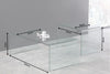 Set Of 2 Nesting Coffee Tables Quartz 60cm/100cm Glass