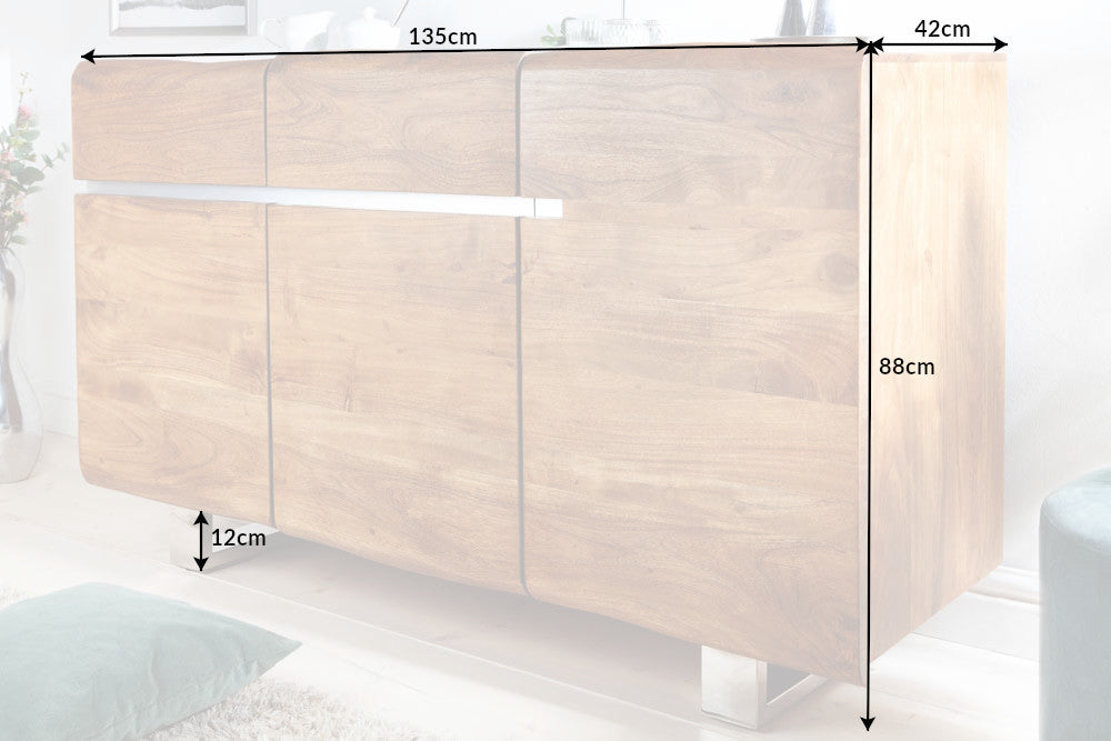 Sideboard Monolith 135cm Acacia Wood Honey