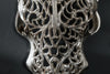 Decorative Skull Exotic Bull 57cm Metal Silver Mango Wood Natural
