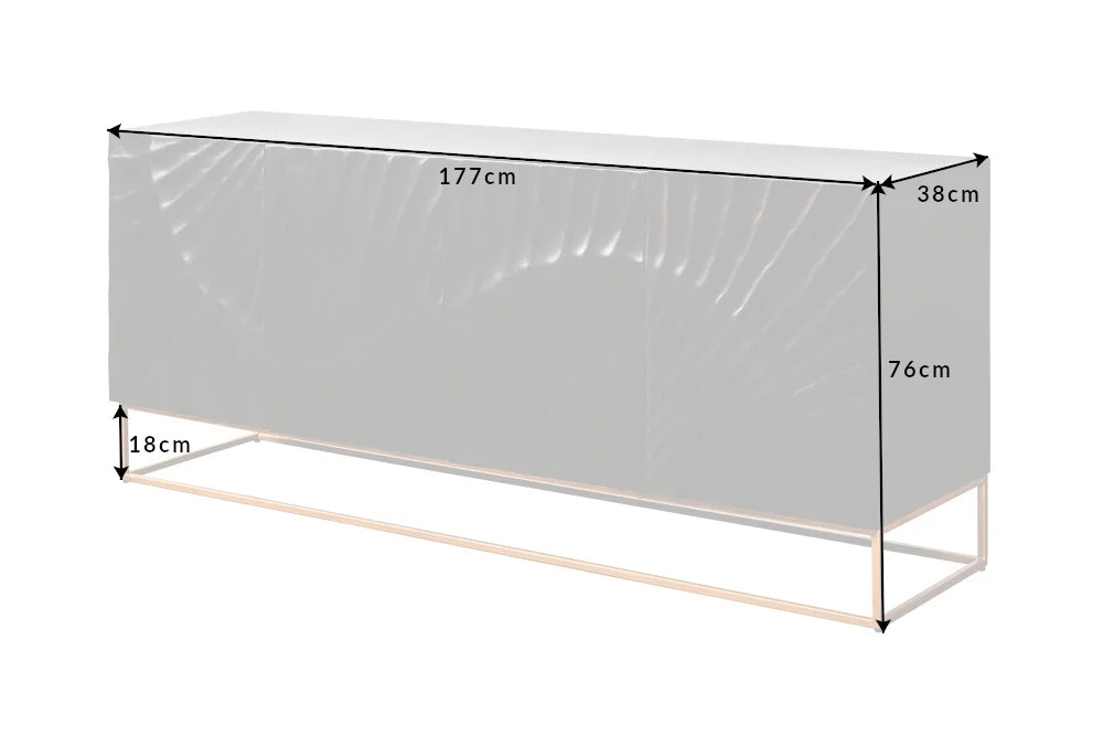 Sideboard Fossil 177cm Mango Wood Black