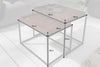 Set Of 2 Nesting Coffee Tables Elements 55cm/60cm Mocha Beech With Tray