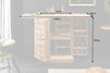 Bar Cabinet Mosaico 130cm Acacia Wood Natural