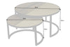 Set Of 2 Round Nesting Coffee Tables Vienna 50cm/70cm Mango Wood Natural