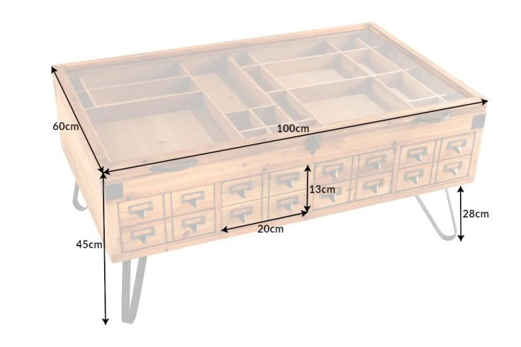 Coffee Table Galileo 100cm With Drawers