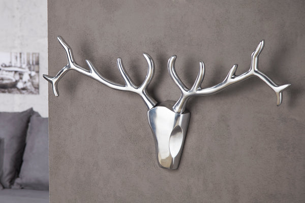 Deer Antler Veado 98cm Metal Silver