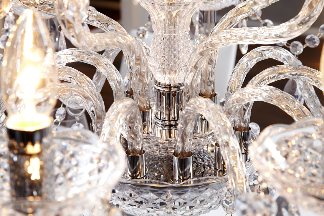 Chandelier Diamonds 80cm 15-Arms Acryl Transparent