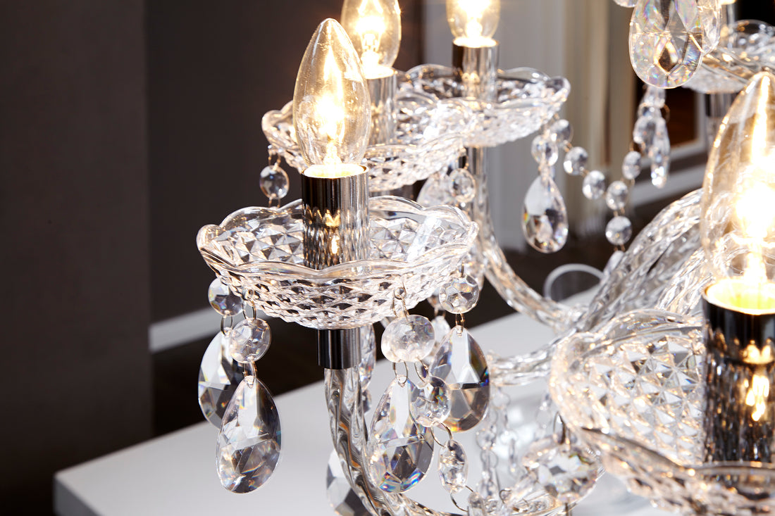 Chandelier Diamonds 80cm 15-Arms Acryl Transparent