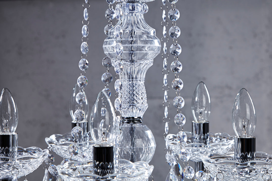 Chandelier Diamonds 80cm 15-Arms Acryl Transparent