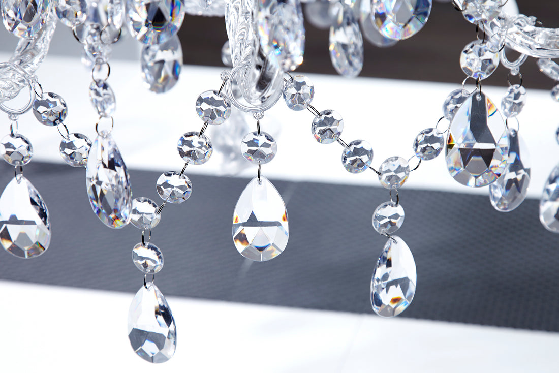 Chandelier Diamonds 80cm 15-Arms Acryl Transparent