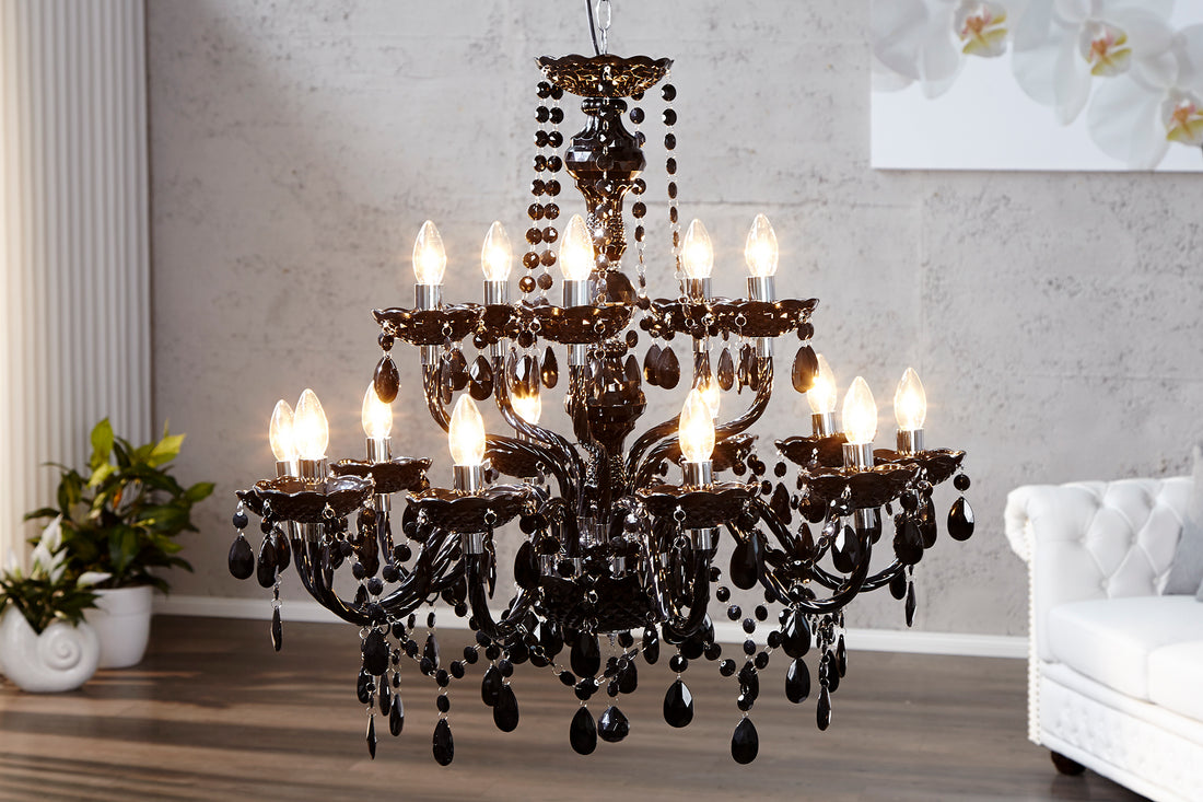 Chandelier Diamonds 15-arms Black