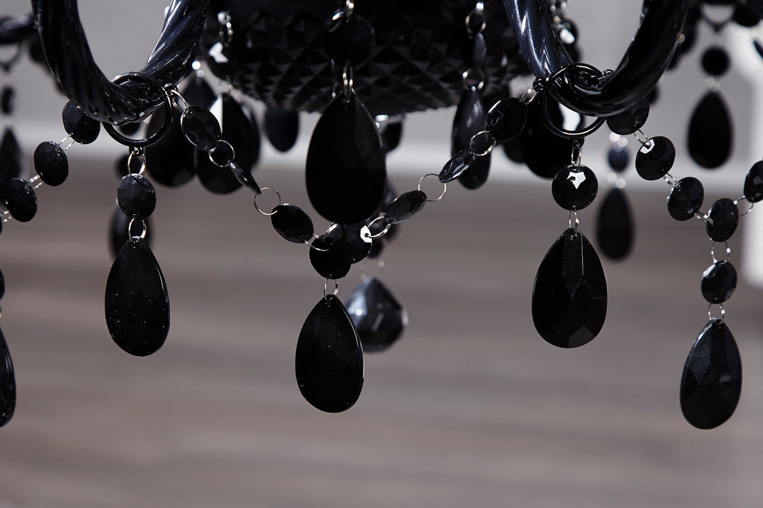 Chandelier Diamonds 80cm 15-arms Acryl Black