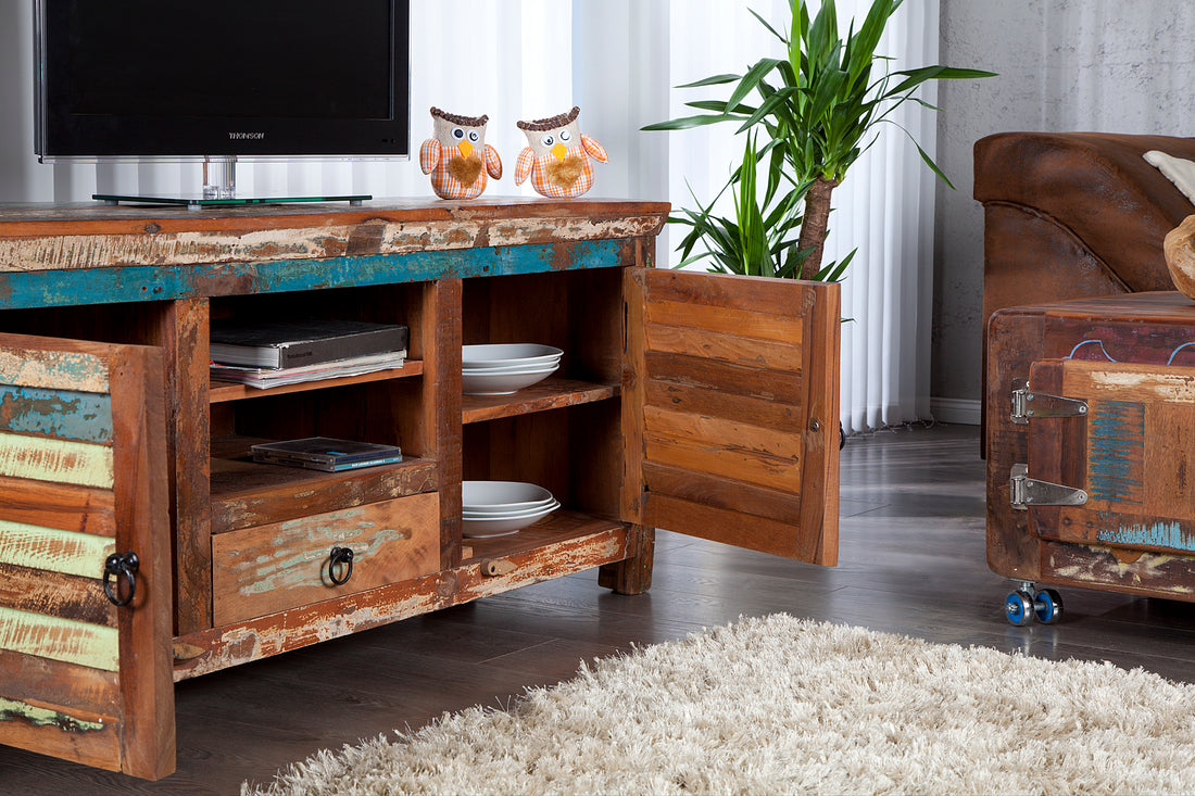 TV Stand Sri Lanka 150cm Recycled Wood Brown