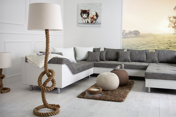 Floor Lamp Seven Seas 156cm Rope Brown