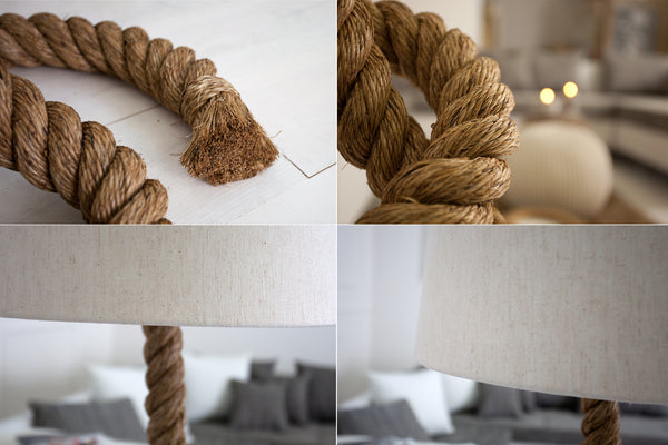 Floor Lamp Seven Seas 156cm Rope Brown