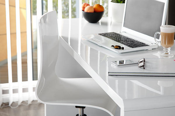 White gloss desk 120cm new arrivals