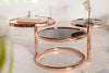 Coffee Table Art Deco 3 Levels Copper Black