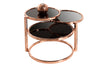 Coffee Table Art Deco 3 Levels 155cm Metal Copper