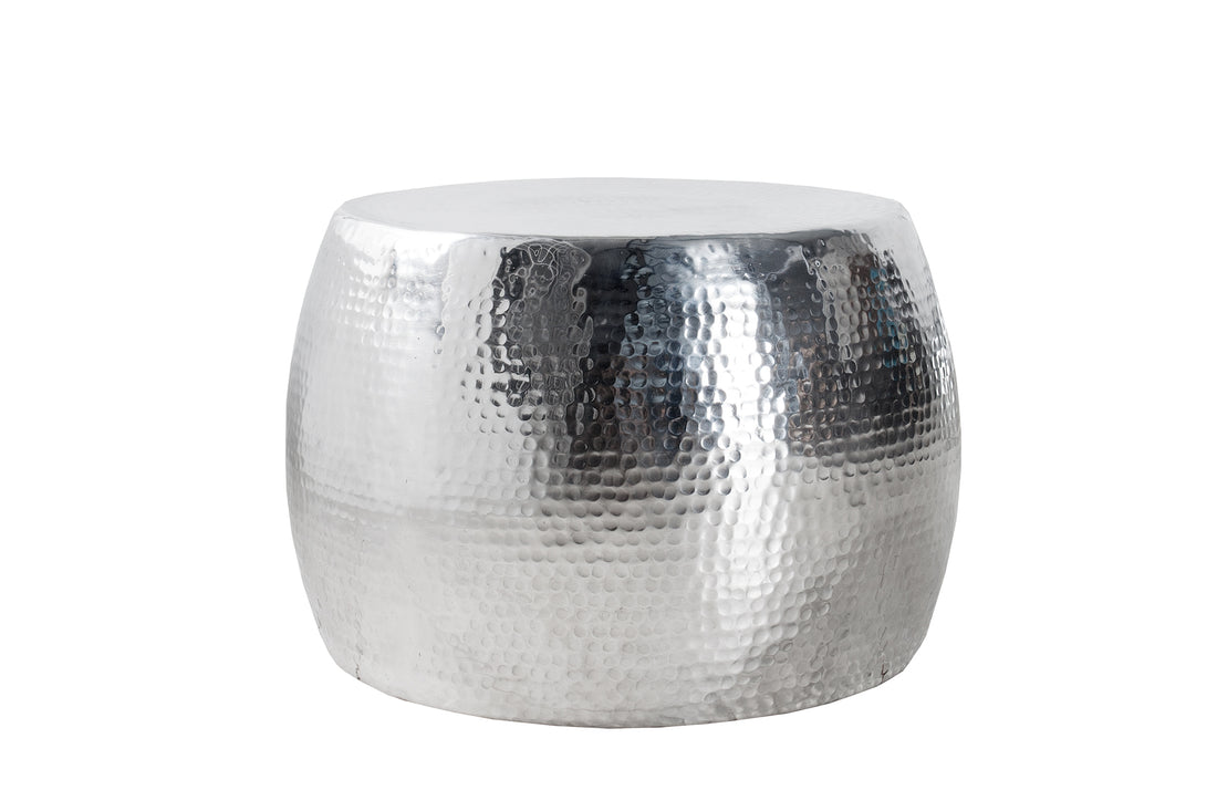 Round Coffee Table Orient 60cm Metal Silver