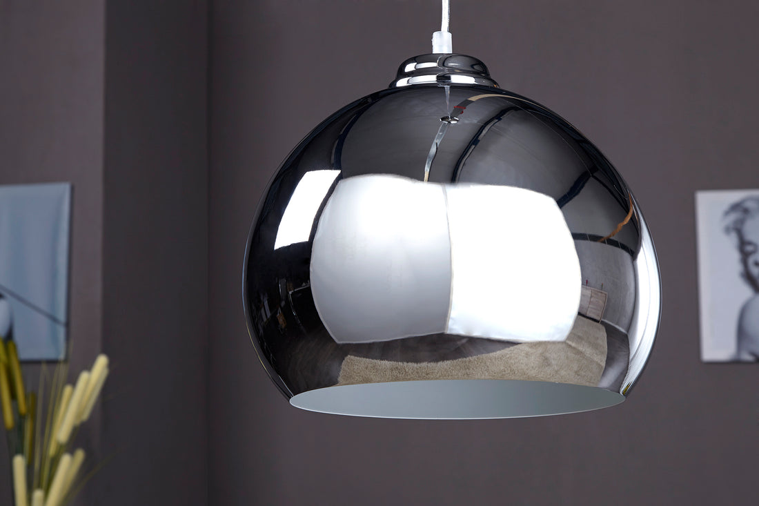 Hanging Lamp Chromagon 30cm Metal Silver