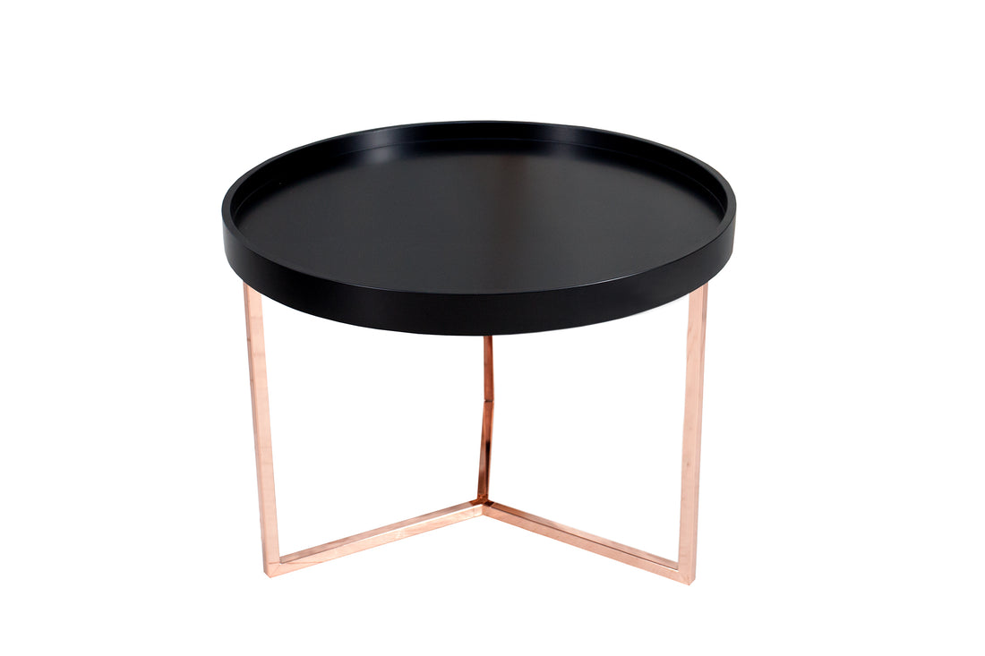 Round Coffee Table Cascade 60cm Black Copper