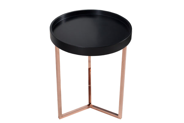 Round Coffee Table Cascade 40cm Black Copper