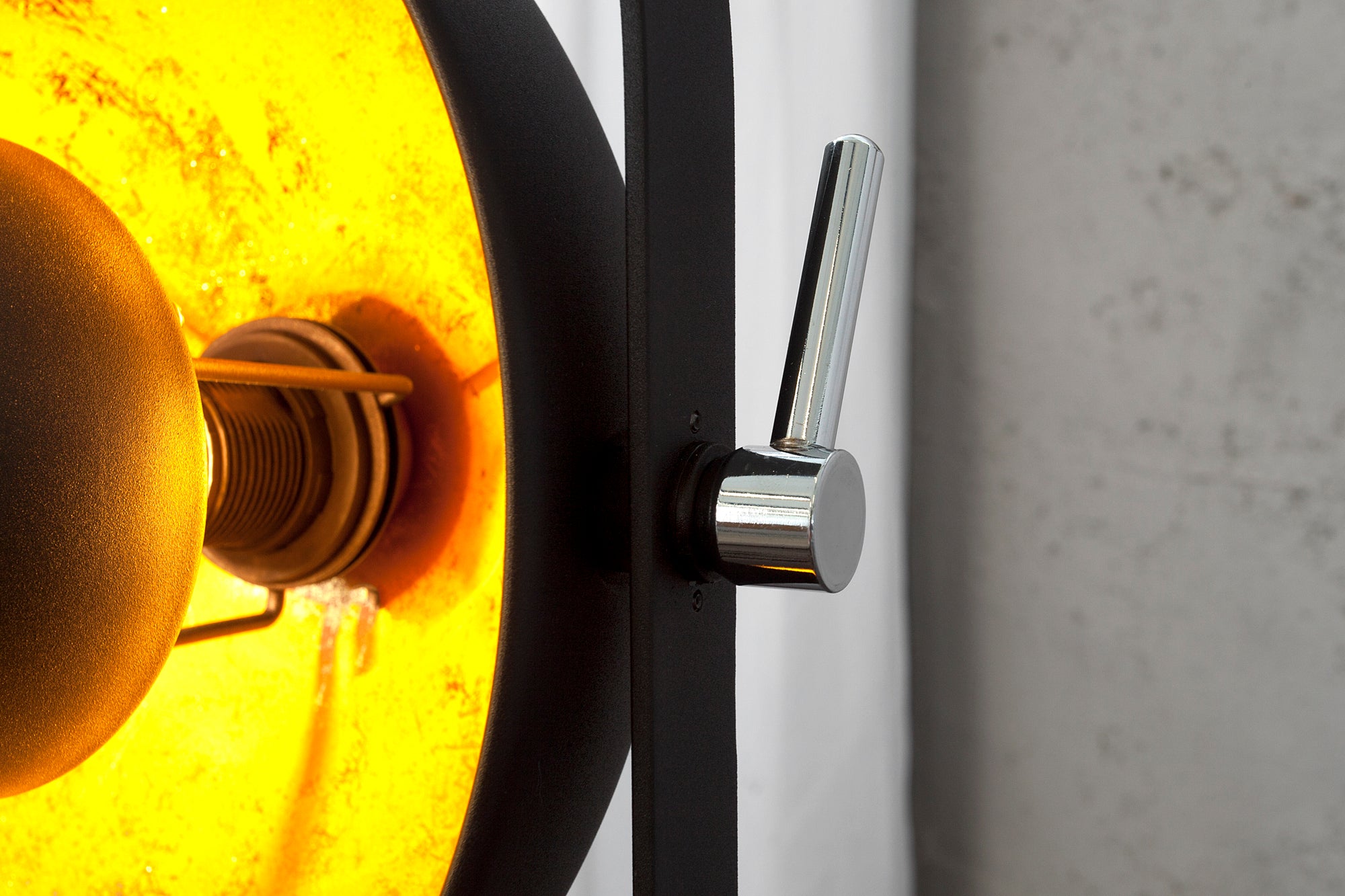 Studio Floor Lamp 128cm Metal Black Gold