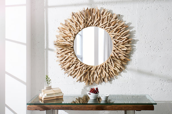 Mirror Riverside 80cm Teak Wood Natural