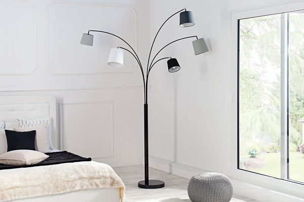 Levels Floor Lamp 205cm Metal Black Grey
