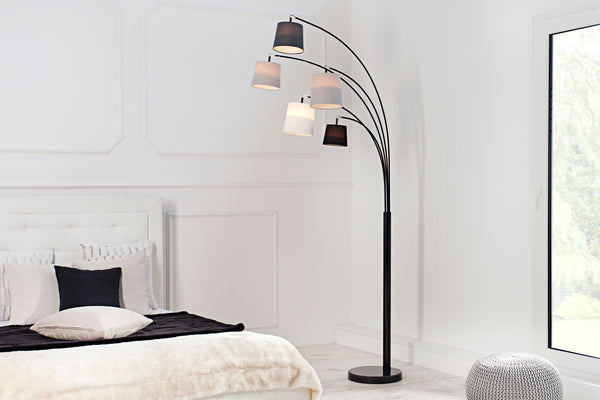 Levels Floor Lamp 205cm Metal Black Grey