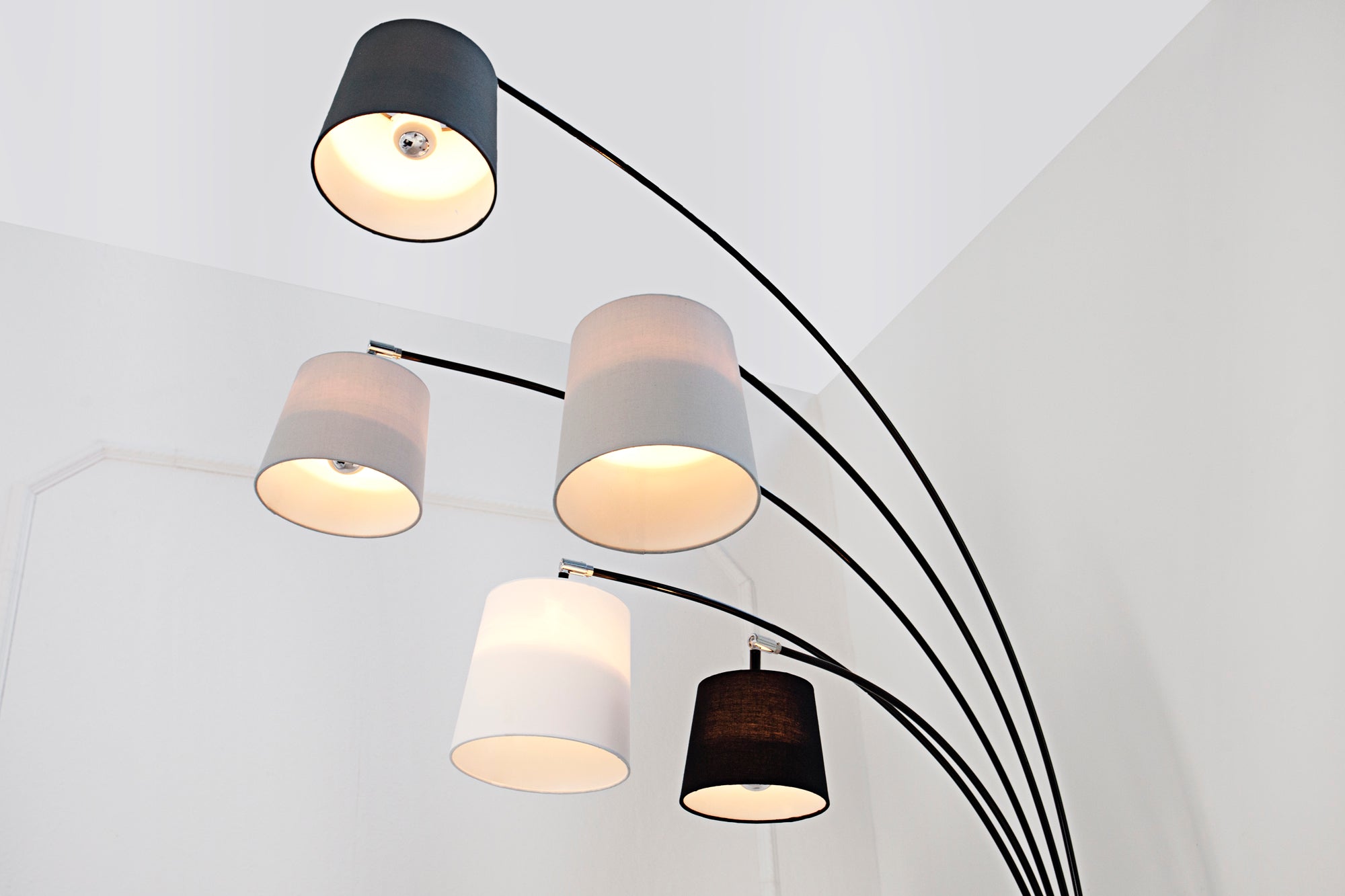 Levels Floor Lamp 205cm Metal Black Grey