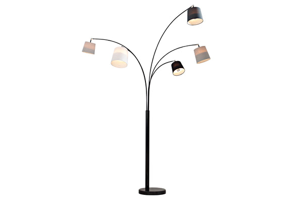 Levels Floor Lamp 205cm Metal Black Grey
