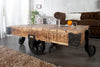 Coffee Table Railway 118cm Mango Wood Natural