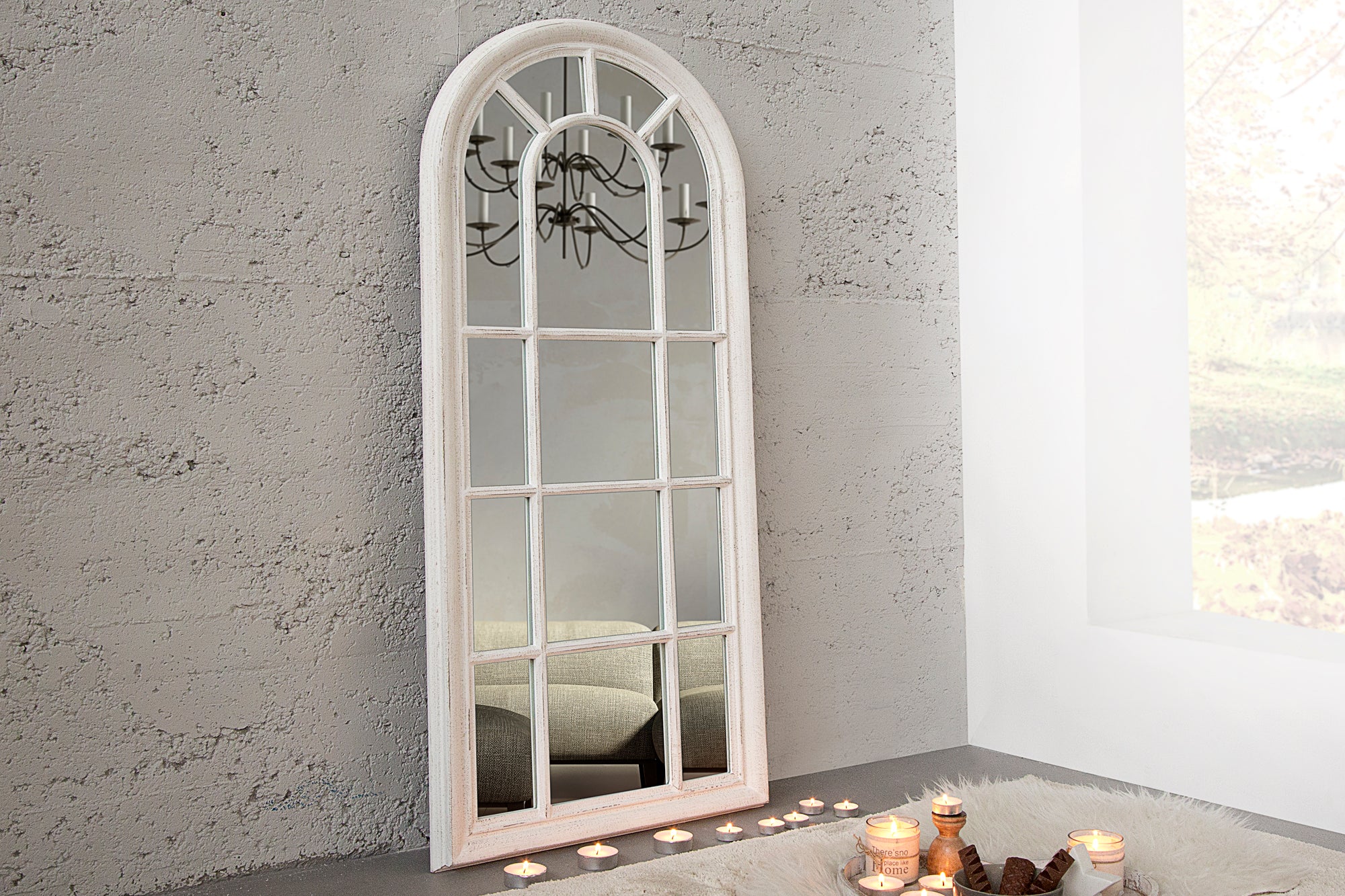 Mirror Castillo 140cm Grey/White
