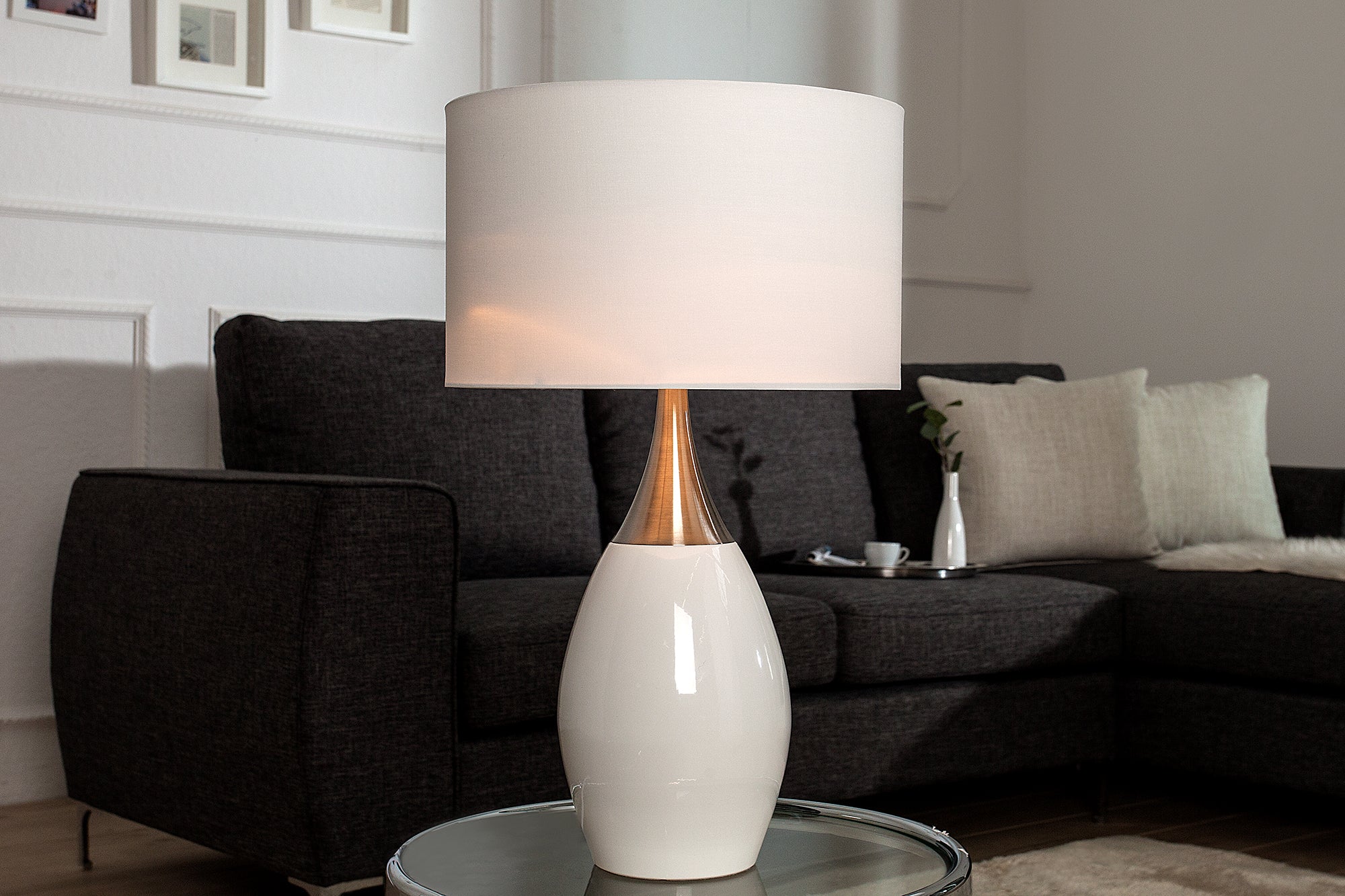 Table Lamp Carla 60cm White